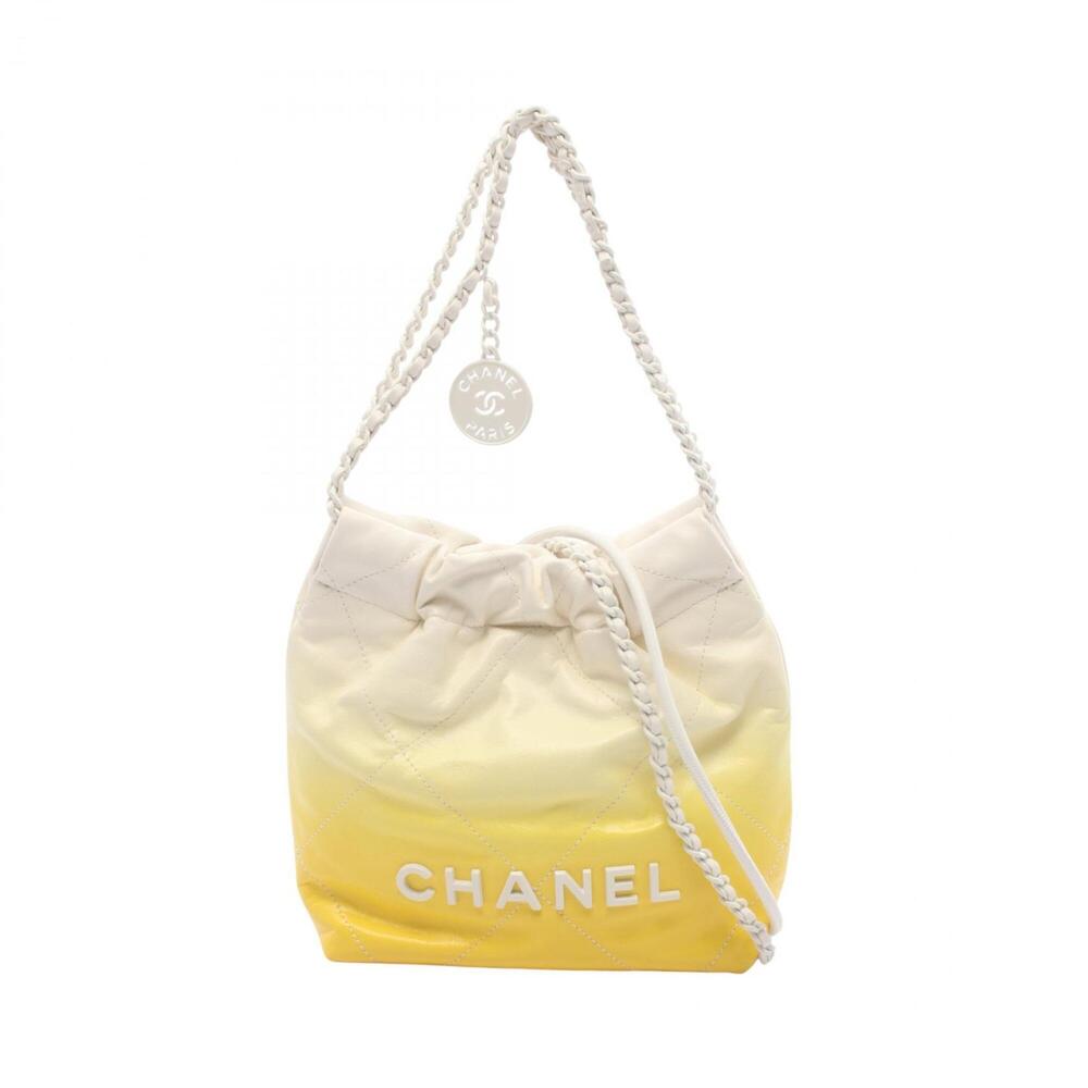 Chanel CHANEL 22 Mini 2-Way Shoulder Bag/Handbag, White Hardware, Leather, Wo...